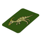 Schattigee afbeelding van een parasaurolophus dino magneet (Linkerzijde)