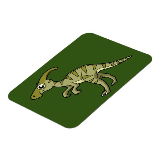 Schattigee afbeelding van een parasaurolophus dino magneet (Linkerzijde)