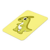 Schattigee afbeelding van een parasaurolophus dino magneet (Linkerzijde)