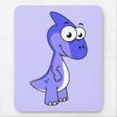 Schattigee afbeelding van een parasaurolophus dino muismat (Voorkant)