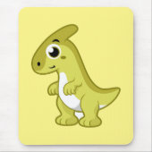 Schattigee afbeelding van een parasaurolophus dino muismat (Voorkant)