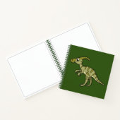 Schattigee afbeelding van een parasaurolophus dino notitieboek (Binnen)