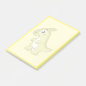 Schattigee afbeelding van een parasaurolophus dino post-it® notes (Schuin)