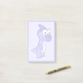 Schattigee afbeelding van een parasaurolophus dino post-it® notes (Op bureau)