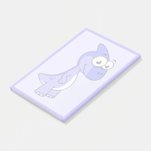 Schattigee afbeelding van een parasaurolophus dino post-it® notes (Schuin)