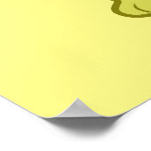 Schattigee afbeelding van een parasaurolophus dino poster (Hoek)