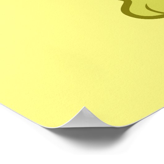 Schattigee afbeelding van een parasaurolophus dino poster (Hoek)