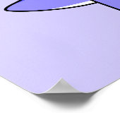 Schattigee afbeelding van een parasaurolophus dino poster (Hoek)