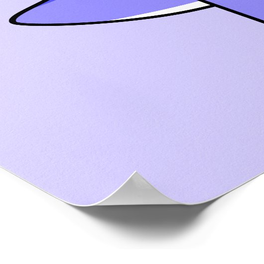 Schattigee afbeelding van een parasaurolophus dino poster (Hoek)