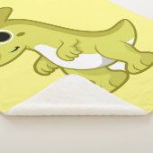 Schattigee afbeelding van een parasaurolophus dino sherpa deken (3/4)