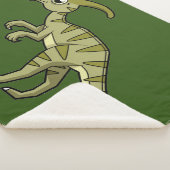 Schattigee afbeelding van een parasaurolophus dino sherpa deken (3/4)