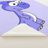 Schattigee afbeelding van een parasaurolophus dino sherpa deken (3/4)