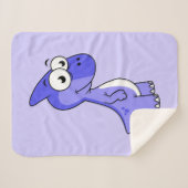 Schattigee afbeelding van een parasaurolophus dino sherpa deken (Voorkant (horizontaal))