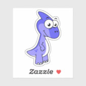 Schattigee afbeelding van een parasaurolophus dino sticker (Vel)