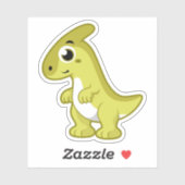 Schattigee afbeelding van een parasaurolophus dino sticker (Vel)