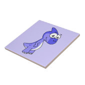 Schattigee afbeelding van een parasaurolophus dino tegeltje (Zijkant)