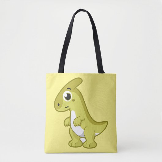 Schattigee afbeelding van een parasaurolophus dino tote bag (Voorkant)