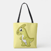 Schattigee afbeelding van een parasaurolophus dino tote bag (Achterkant)