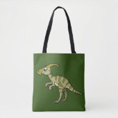 Schattigee afbeelding van een parasaurolophus dino tote bag (Voorkant)