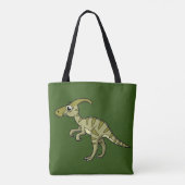Schattigee afbeelding van een parasaurolophus dino tote bag (Achterkant)