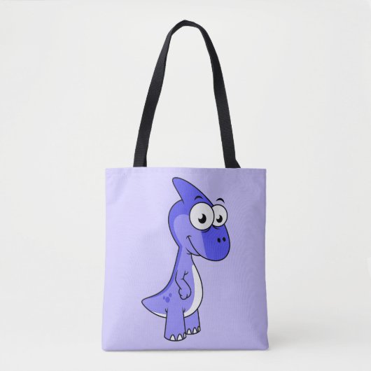 Schattigee afbeelding van een parasaurolophus dino tote bag (Voorkant)