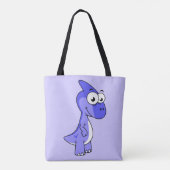 Schattigee afbeelding van een parasaurolophus dino tote bag (Achterkant)