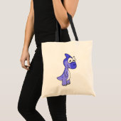 Schattigee afbeelding van een parasaurolophus dino tote bag (Voorkant (product))