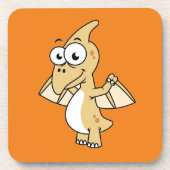 Schattigee afbeelding van een pterodactyl. 2 bier onderzetter (Voorkant)