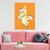 Schattigee afbeelding van een pterodactyl. 2 canvas afdruk (Insitu (Woonkamer))
