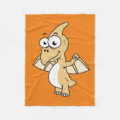 Schattigee afbeelding van een pterodactyl. 2 fleece deken (Voorkant)