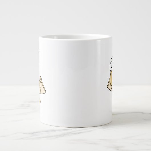 Schattigee afbeelding van een pterodactyl. 2 grote koffiekop (Voorkant)