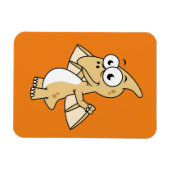 Schattigee afbeelding van een pterodactyl. 2 magneet (Horizontaal)