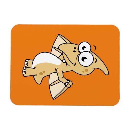 Schattigee afbeelding van een pterodactyl. 2 magneet (Horizontaal)