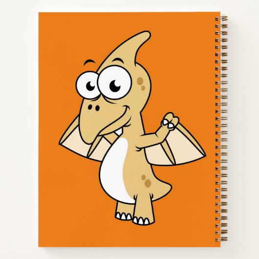 Schattigee afbeelding van een pterodactyl. 2 notitieboek (Achterkant)