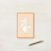 Schattigee afbeelding van een pterodactyl. 2 post-it® notes (Op bureau)