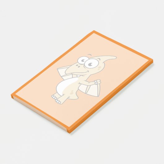 Schattigee afbeelding van een pterodactyl. 2 post-it® notes (Schuin)