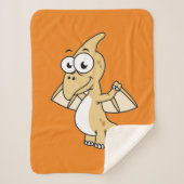 Schattigee afbeelding van een pterodactyl. 2 sherpa deken (Voorkant)