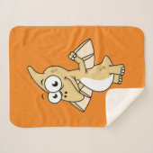 Schattigee afbeelding van een pterodactyl. 2 sherpa deken (Voorkant (horizontaal))