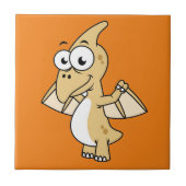 Schattigee afbeelding van een pterodactyl. 2 tegeltje (Voorkant)