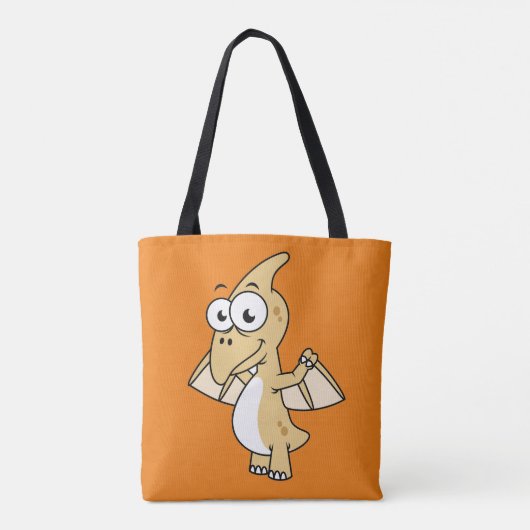Schattigee afbeelding van een pterodactyl. 2 tote bag (Achterkant)