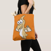 Schattigee afbeelding van een pterodactyl. 2 tote bag (Dichtbij)