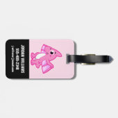 Schattigee afbeelding van een pterodactyl. bagagelabel (Achterkant horizontaal)