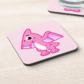 Schattigee afbeelding van een pterodactyl. bier onderzetter (Linkerzijde)