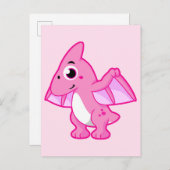 Schattigee afbeelding van een pterodactyl. briefkaart (Voorkant / Achterkant)