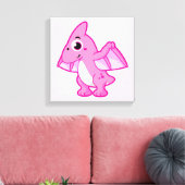 Schattigee afbeelding van een pterodactyl. canvas afdruk (Insitu (Woonkamer))