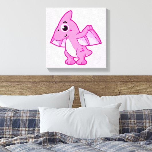 Schattigee afbeelding van een pterodactyl. canvas afdruk (Insitu (Slaapkamer))