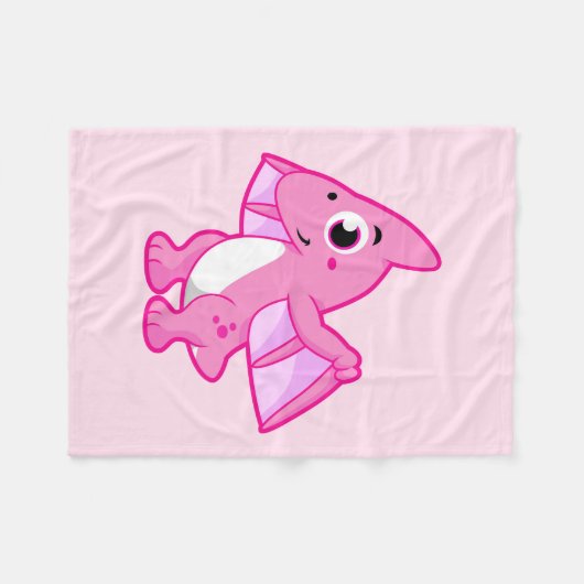 Schattigee afbeelding van een pterodactyl. fleece deken (Voorkant (Horizontaal))