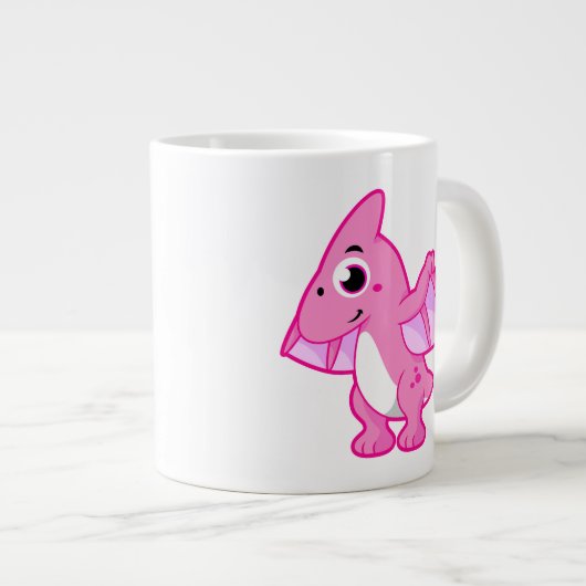 Schattigee afbeelding van een pterodactyl. grote koffiekop (Voorkant rechts)