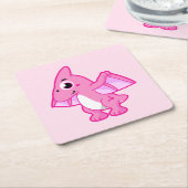 Schattigee afbeelding van een pterodactyl. kartonnen onderzetters (Schuin)