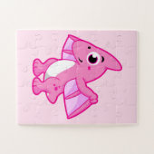 Schattigee afbeelding van een pterodactyl. legpuzzel (Horizontaal)